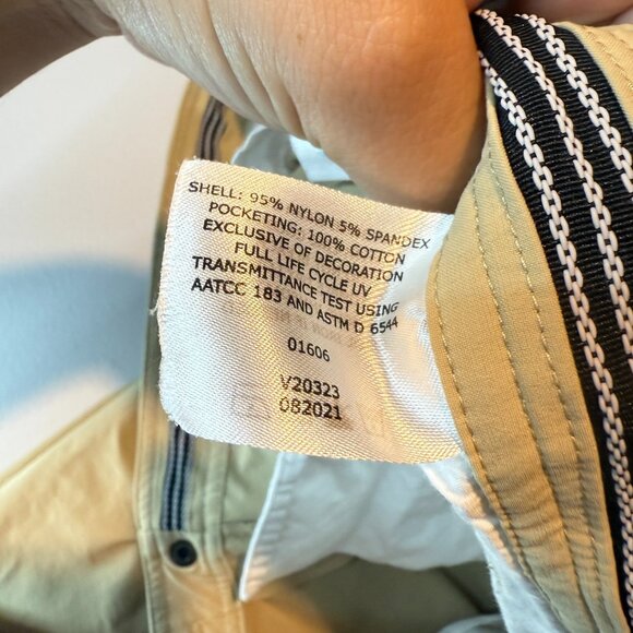 Coolibar Men 36 Performance Pants UPF 50+ Beige Khaki Stretch Straight Leg Sport - Picture 5 of 10